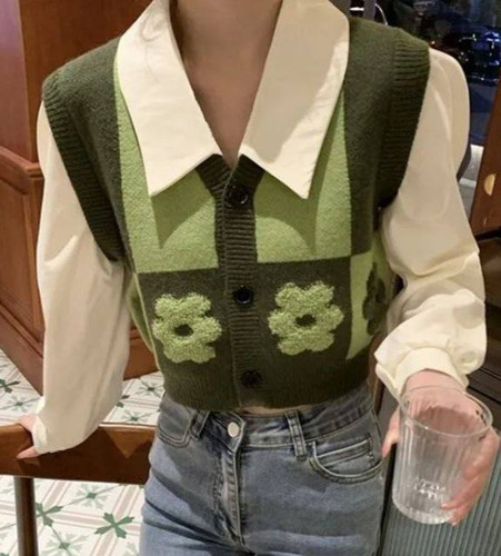 👗 ⭑ جلیقه بافت وینتیج ⭑