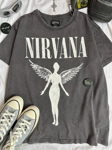تیشرت وارداتی نیروانا NIRVANA 🩶👣