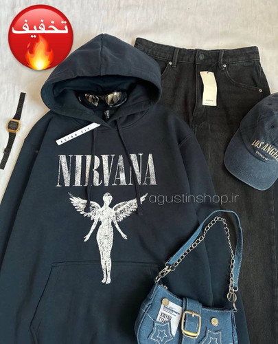 👗 هودی لش نیروانا 🌚🎶 اورجینال برند H&M
