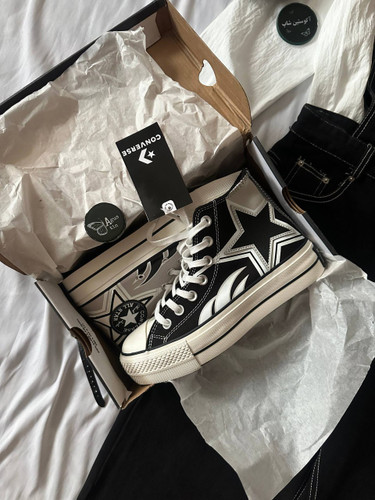 👟 کانورس آلاستار پلتفرم ستاره ای 🖤⭐️