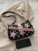 کیف ستاره ای شطرنجی 🖤🎀